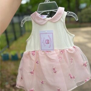 Pink and White Floral Baby Dress